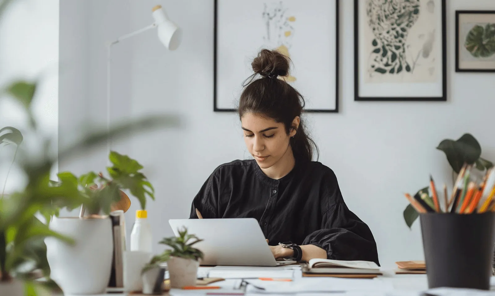 Woman and laptop